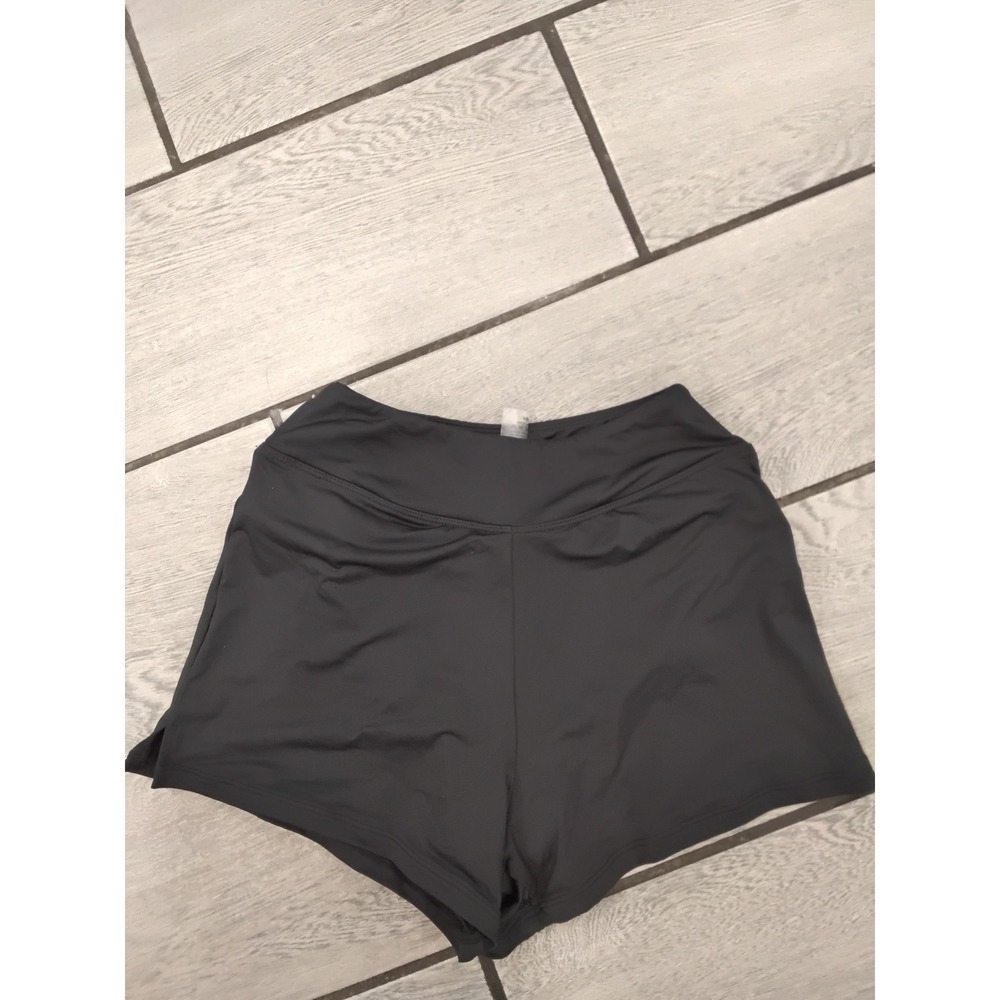NWT BEAUTIKINI Womens XS Black Athletic Yoga‎ Running Workout Shorts w Liner